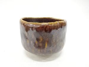 作家物　飴釉　茶碗（保護箱付）